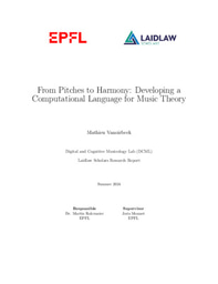 From Pitches to Harmony:  Developing a Computational Language for Music Theory [Report]