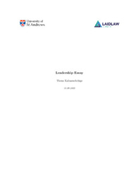 Reflective Essay on Leadership