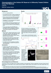 Laidlaw Summer 1 Poster (Characterisation of the Cellular HIV Reservoir in Differently Treated Children Using PCR Methods)