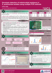 [Research poster] Genotypic detection of AMR in S. pneumoniae isolates using multiple PCR methods