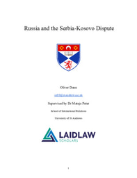Research Essay: Russia and the Serbia-Kosovo Dispute