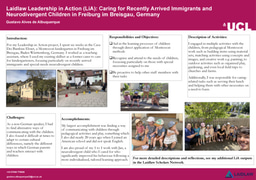 Laidlaw Leadership in Action: Caring for Recently Arrived Immigrants and Neurodivergent Children in Freiburg im Breisgau, Germany