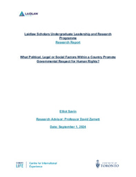 Research Report - Elliot Savin