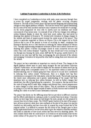 Leadership in Mexico City - Reflective Report 