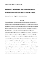 Impact Scope of Extracurricular Activies
