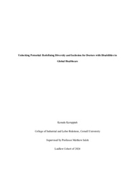 Unlocking Potential: Redefining Diversity and Inclusion for Doctors with Disabilities in Global Healthcare
