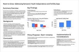 Room to Grow: Addressing Romania’s Youth Independence and Fertility Gaps 