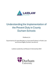 Understanding the Implementation of Prevent Duty in County Durham Schools - Research Report