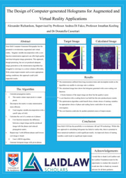 Research Poster: The Design of Computer-generated Holograms for Augmented and Virtual Reality Applications