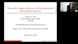 2023 Birkhäuser Distinguished Lecture by  Professor Thomas Yizhao Hou