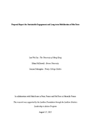 Proposal Report for Sustainable Engagement and Long-term Mobilisation of MerTerre