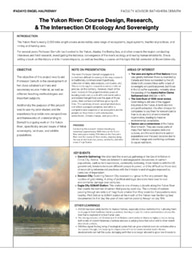 The Yukon River: Course Design, Research, & The Intersection Of Ecology And Sovereignty