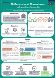 ReGenerational Commitment - A Town-Gown Partnership - Research poster