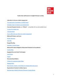 Faculty Tools and Resources to Support Distance Learning