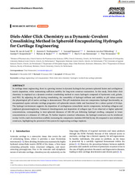Diels-Alder Click Chemistry as a Dynamic-Covalent Crosslinking Method in Spheroid-Encapsulating Hydrogels for Cartilage Engineering