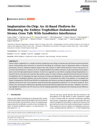 Implantation-On-Chip: An AI-Based Platform for Monitoring the Embryo Trophoblast–Endometrial Stroma Cross Talk With Xenobiotics Interference