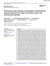A 3D-printed multi-well lung-on-chip platform with bioprinted stromal compartment for upper airway tissue culture and antiviral drug evaluation