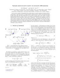 Active Matter Control Simulation - Laidlaw Research Report 2024