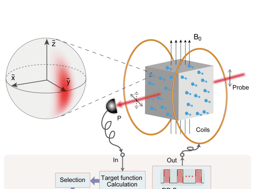 Squeezing spin state via geomagnetic field