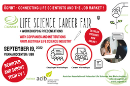 ÖGMBT LIFE SCIENCE CAREER FAIR©, September 19