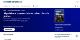 From Algorithmic Control to Stewardship: A New Framework for Urban Climatic Justice