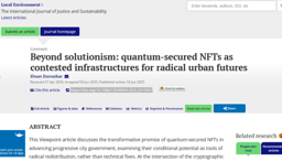 Quantum-Secured NFTs: Tools for Urban Liberation or Corporate Domination?