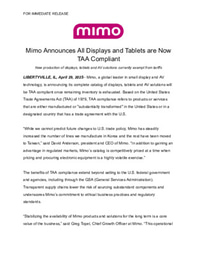 Mimo is TAA Compliant