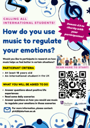 Calling all UK international students! Music & emotions research participation opportunity 🎶🧠