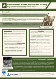 Research Poster - Beyond Words: Women, Equality, and the Early Esperanto Language Community 