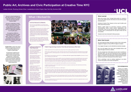 LIA Poster - Public Art, Archives, and Civic Participation at Creative Time