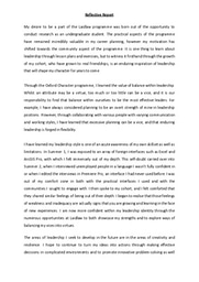 Final Programme Reflection