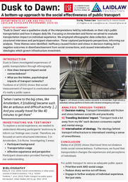 Dusk to Dawn A bottom-up approach to the social effectiveness of public transport