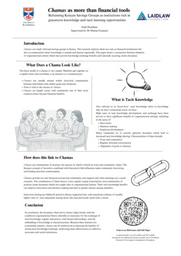 Chamas – more than just financial tools: Reframing Kenyan savings groups as institutions rich in grassroots knowledge and tacit learning opportunities