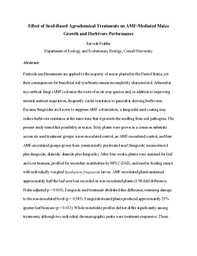 Effect of Seed Treatment on Beneficial Fungi - Laidlaw Summer Research Report - Cornell University - Sarvesh Prabhu