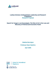 Project Outline: Search for Congo’s Lost Sovereignty: The Role of Art in the Loss and Recovery of Political and Economic Power
