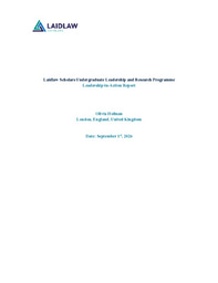 Leadership-in-Action Report