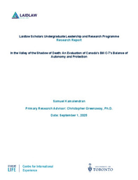 In the Valley of the Shadow of Death: An Evaluation of Canada’s Bill C-7’s Balance of Autonomy and Protection