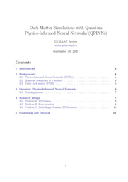 Dark matter simulations using Quantum Physics-informed Neural Networks