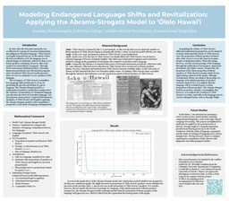 Modeling Endangered Language Shifts and Revitalization: Applying the Abrams-Strogatz Model to 'Ōlelo Hawai'i