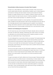 LiA report - Raising Radiation Safety Awareness in Kunshan Public Hospitals