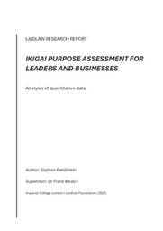 Ikigai Purpose Assessment for Leaders and Businesses - Research Report