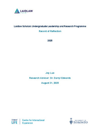 Laidlaw Scholar Summer Reflection 2025