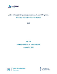Laidlaw Scholar Global Reflection 2025