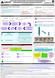 Curriculum Decolonisation and Improving Sustainability in Undergraduate Chemistry Teaching Laboratories - Research Poster