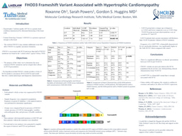 Laidlaw 2025 Research Poster: Association of FHOD3 Frameshift Variant with Hypertrophic Cardiomyopathy