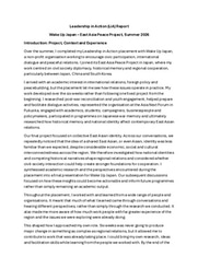 Leadership in Action Report