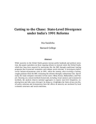 Is Austerity Fair? Lessons from India's 1991 Reforms