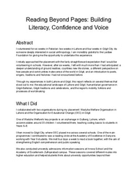 Reading Beyond Pages: Building Literacy, Confidence and Voice