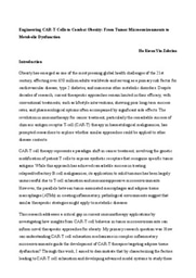 Research Essay: Engineering CAR-T Cells to Combat Obesity_ From Tumor Microenvironments to Metabolic Dysfunction