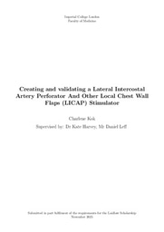Creating and validating a Lateral Intercostal Artery Perforator And Other Local Chest Wall Flaps (LICAP) Stimulator